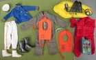 Gi Joe Equipment and Vintage Six Million Dollar Man Outfit
