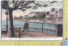 Postcard Vevey - Quai et Debarcadere - Vg Switzerland Congo - 1908