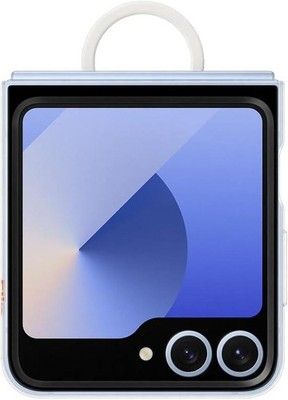 Genuine Samsung Galaxy Z Flip6 & Flip7 FE Clear Back Case Mit Ring - Neu