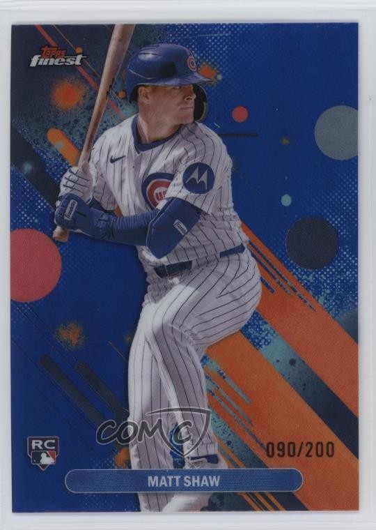 2025 Topps Finest Common Blue Refractor 90/200 Matt Shaw #85 0gl9