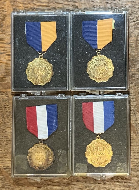 Lot Of 4 1971 Pacific Association Swimming AAU Class A Medals