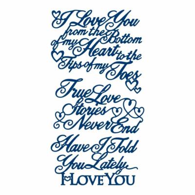 Neu Tattered Lace TRUE LOVE VERSES Stanzenset - 455721 - 3 Spruch Vers Stanzen