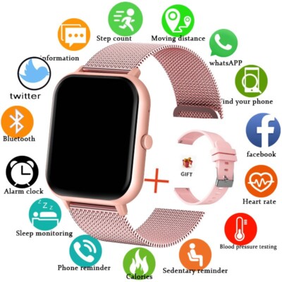 SMART WATCH Fitness Tracker Bluetooth Fashion Smartwatch Smart Clock 2024 NEU