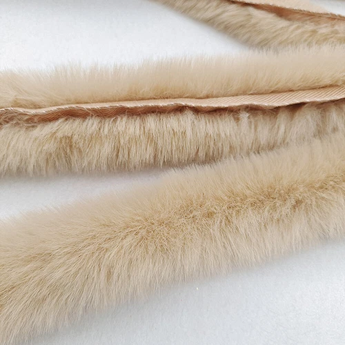 2M Multicolor Faux Rabbit Fur Strips Ribbon Edge Trim Sewing Cuffs Wide 5cm DIY - Picture 9 of 31