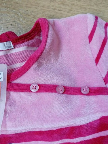 BNWT Absorba soft cotton mix velour cerise pink pyjamas age10 years 140 cms - Picture 7 of 7