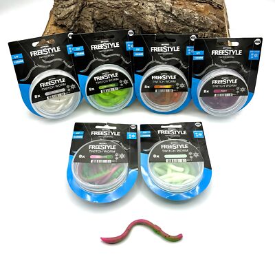 Spro Freestyle Twitch Worm 106mm 2g 8 Farben TPE Material 8 Stück schwimmend