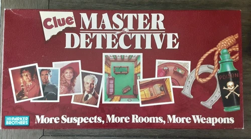 1988 CLUE MASTER DETECTIVE Parker Brothers Original Edition Vintage COMPLETE!
