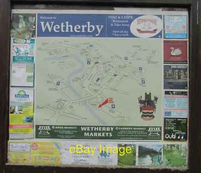 Photo 6x4 Wetherby town map A strategically placed information board in t c2014