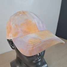 TIE DYE BLANK/NO LOGO DISTRESSED WOMENS ADJUSTABLE STRAPBACK BASEBALL HAT/CAP