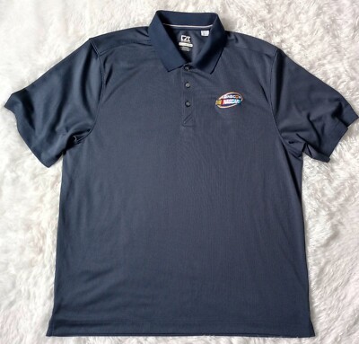 NASCAR NBCSN Logo Mens XL Cutter & Buck Short Sleeve Polo Shirt Golf