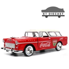 MOTOR CITY CLASSICS COCA COLA 1955 CHEVY BEL AIR NOMAD 1/24 RED 424057