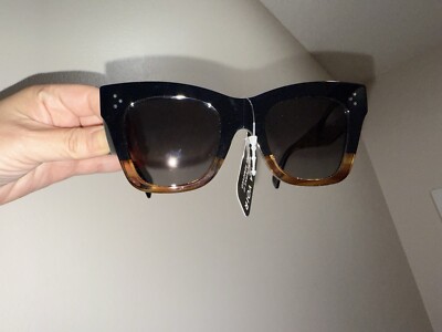 $460:NWT 100% Authentic CELINE Sunglasses POLARIZED CL 4004IN 01D Black-Tortoise
