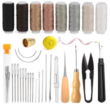 Upholstery Repair Sewing Kit Heavy Duty Sewing Kit with Sewing Awl Needle Thread