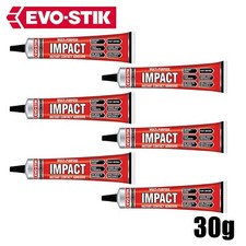 6 x EVO-STIK Multi-Purpose Glue Impact Instant Contact Adhesive 30g Fast Drying