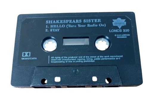 Shakespear's Sister - Hello & Stay Cassette Tape Single 1992 London - Picture 3 of 4
