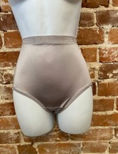 Breezies Light Grey Nylon Microfiber Brief Panties L New