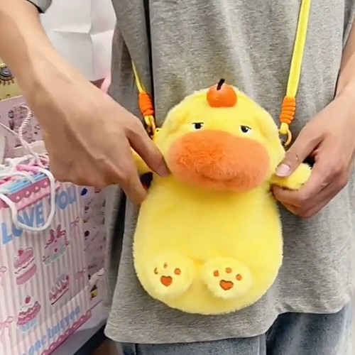 Animal Doll Lulu Capybara Doll Bag Cartoon Plush Shoulder Bag Stationery - Picture 4 of 14