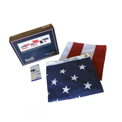 American Flag 3X5 Ft. Tough-Tex The Strongest, Longest Lasting Flag By Annin Flagmakers, 100% Made In Usa With Sewn Stripes, Embroidered Stars And Brass Grommets. Model 2710 (9456741917861)