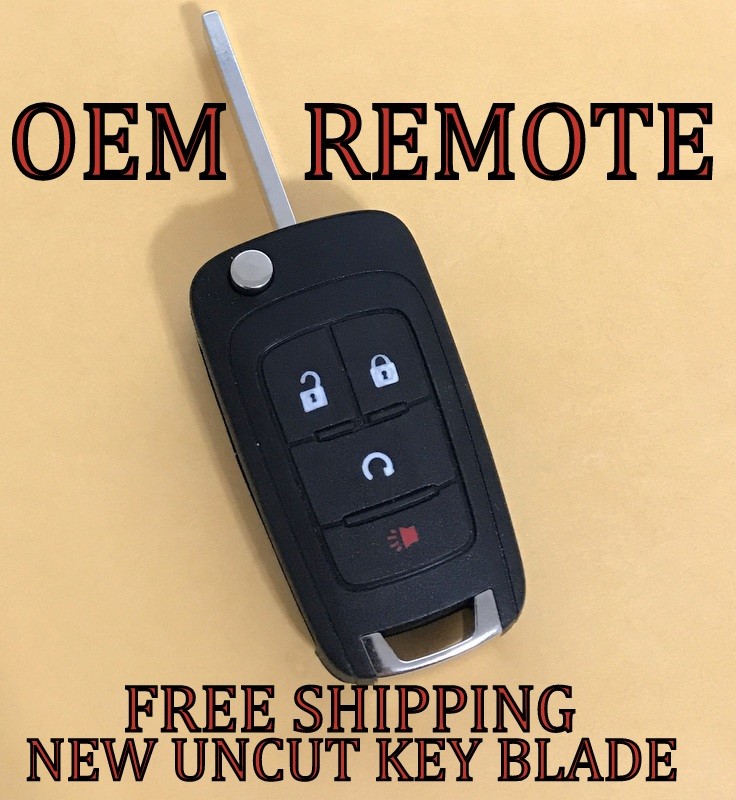 ブラックki OEM GM CHEVY EQUINOX TRAX FLIP KEY KEYLESS REMOTE START FOB