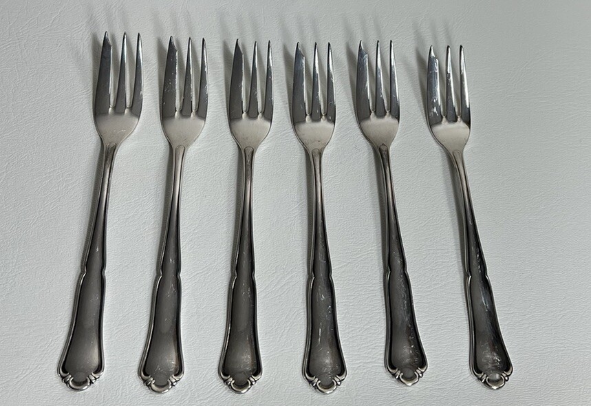 6 Bruckmann 90 Solitude Silver Plated Silverware Dessert Pastry