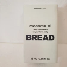 BREAD Macadamia Oil 100% Concentrate for Hair & Body 1.56 fl oz NIB