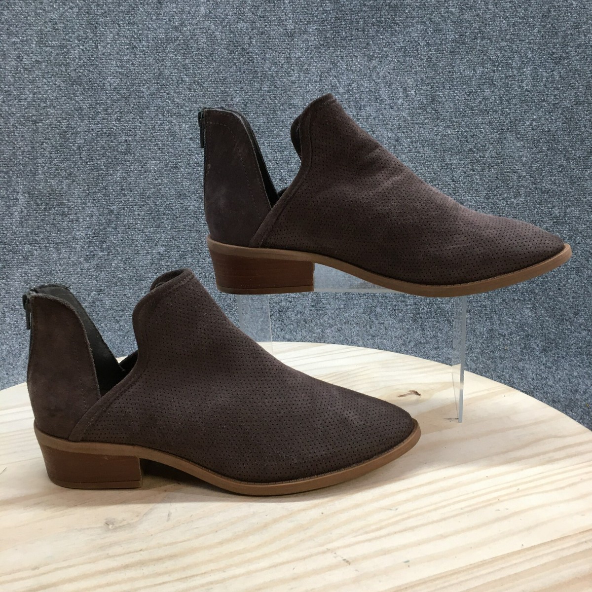 Steve Madden Boots Womens 10 M Laramie Cut Out Ankle Booties Gray