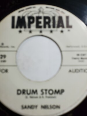Sandy Nelson Drum Stomp Drummin Up a Storm 45 7'' Vinyl  PROMO - GOOD -F10