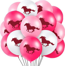 Cowgirl Balloon Horse Racing Birthday Party Decor Cowboy Western Wild West 18pcs
