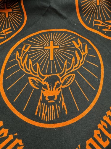 JAGERMEISTER Bandana 26x26" Schal Einstecktuch schwarz orange Logo Elch VERSIEGELT - Bild 4 von 5