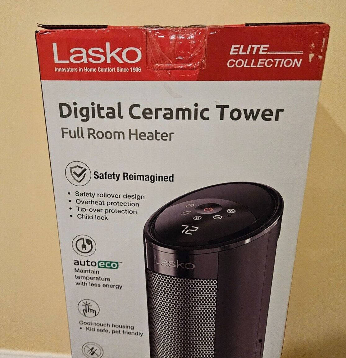 NEW Lasko 22 inch Ceramic Tower Heater 3 Speed CT22495 Auto Eco with Remote  | eBay