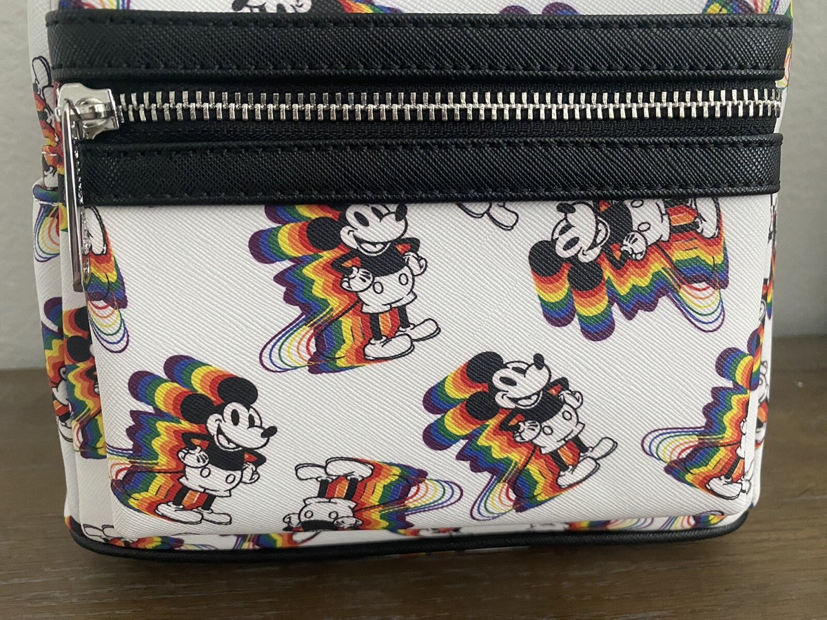 Loungefly mini backpack Disney Rainbow Mickey PRIDE New With Tags