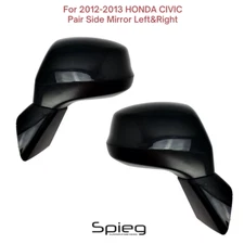 Pair Door Side Mirror for 2012-2013 HONDA CIVIC Power Black 3 pin Left & Right