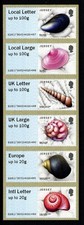 JERSEY  2017  SEASHELLS  POST & GO SELF-ADHESIVES  SET OF 6  MNH