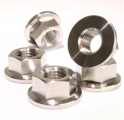 VSL M12 Nut M12 x 1.75mm Nut Titanium Extra Wide 26mm Flange DIN 6923 M12x1.75mm Nut