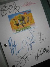Shrek Signed Film Script X7 Mike Myers Eddie Murphy Cameron Diaz John Lithgow RP