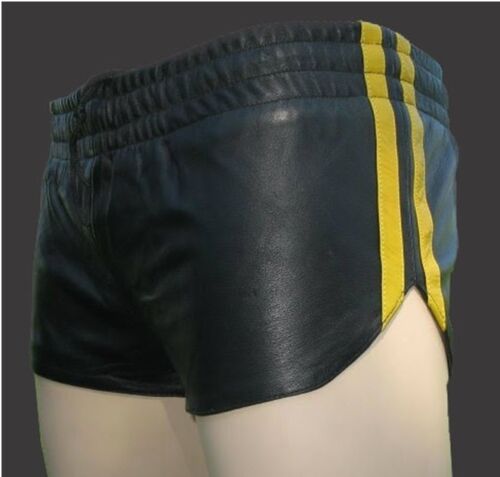 540-Ledershorts aus lammnapa,Leather Boxer Shorts,Sports leder shorts,Kurze Hose - Afbeelding 1 van 1