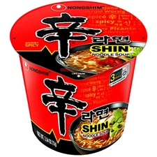 Nongshim Shin Original Ramyun Cup Instant Ramen Noodle Soup 2.64 oz (Pack of 6) 