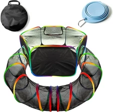 Small Animal Tunnel Enclosure, Pet Cage, Pop Up Playpen Cage w/ Bag Bowl New