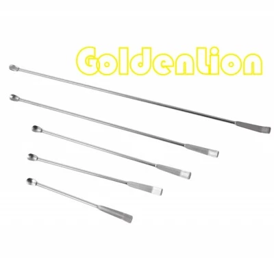 GOLDENLION 10/15/20cm Labor Spatel Apotheke Löffel Mikro-Doppelspatel rostfreier Edelstahl