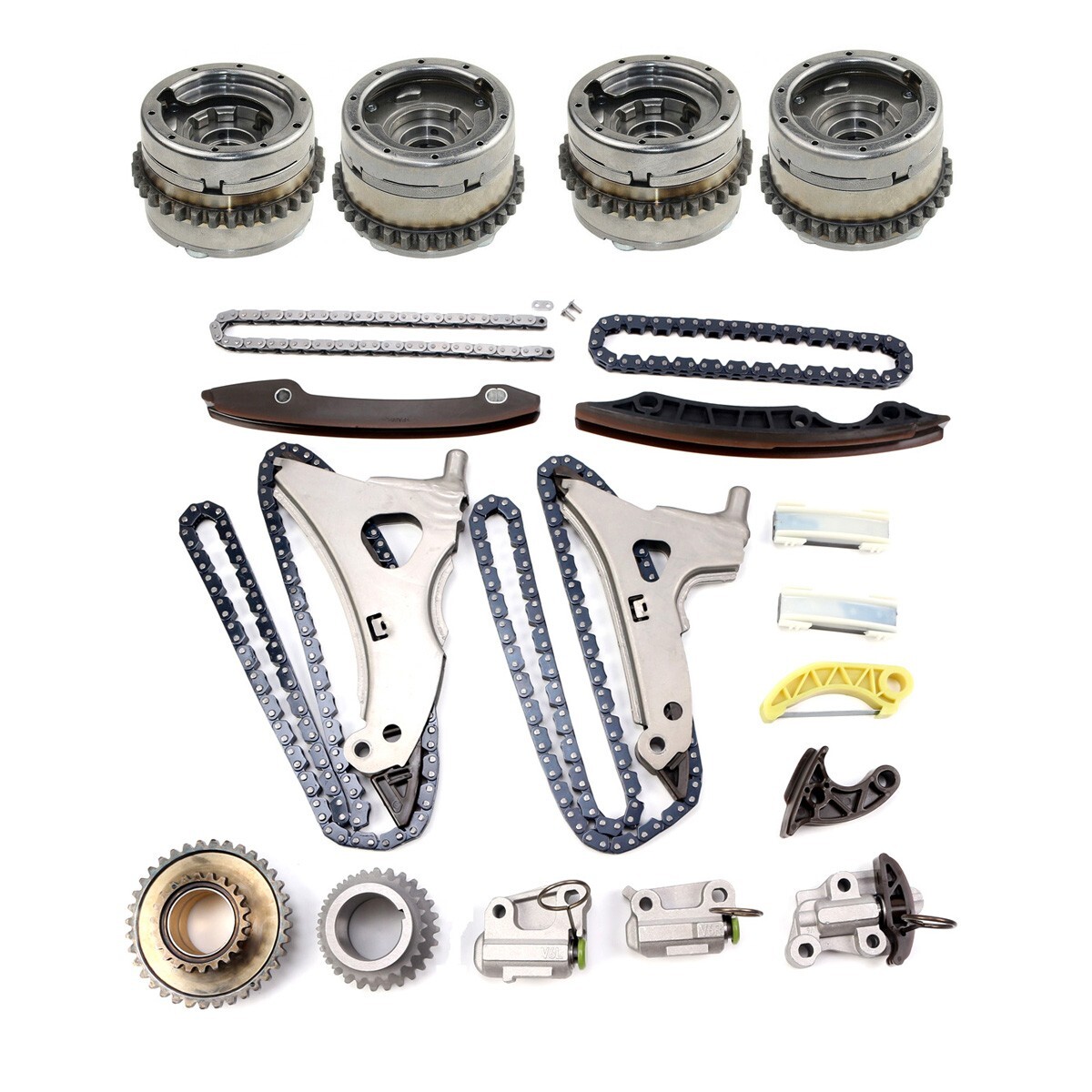 4xCamshaft Adjuster Timing Chain Kit for Mercedes ML350 C300 E350 