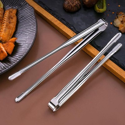 Stainless Steel Grill Tongs   Non-slip Bbq, Steak & Bread Cooking Utensils