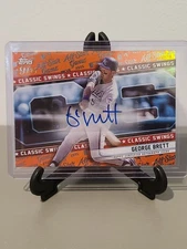 2025 Topps All Star Game Classic Swings George Brett Orange Auto /25 KC Royals
