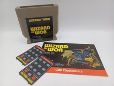 Wizard Of Wor (Atari 5200, 1983) Cartridge, Manual, 2 Overlay Cards - Tested  image
