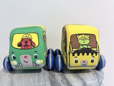 Melissa And Doug K  s Kids Soft Pull Back And Go Trucks Cars Lot Of 2 Plush