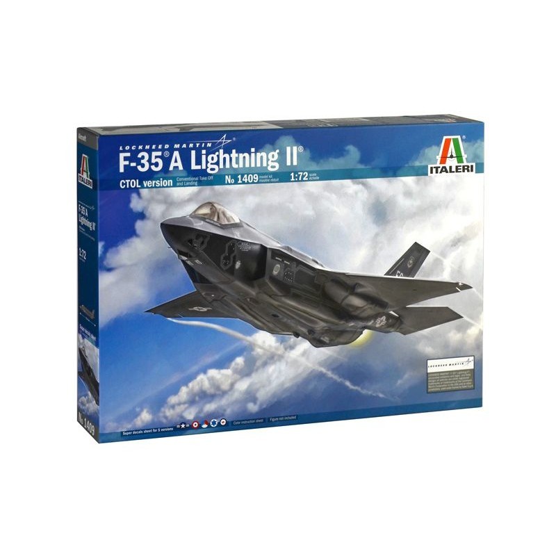 Maquette Italeri F-35A 1409 avion militaire 1/72 à peindre pour loisir créatif