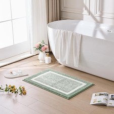 Sage Green Bath Mat 32"x20" Non Slip Washable Rug For Bathroom Non Slip,