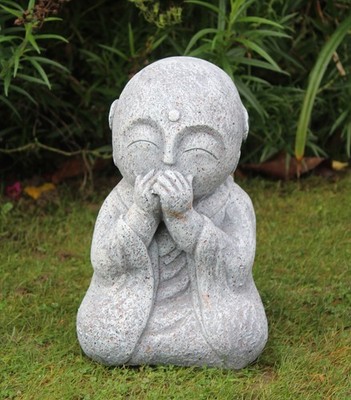 Mönch sitzend Garten Ornament Resin Speak No Evil - DS6182 - ELM RR