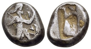 FITZ Greek Achaemenid Empire Xerxes Darios 485 420 BC Sardes Silver uFIM148