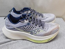 Saucony Ride 17 Running Shoes Womens Size 7 White Blue PWRRUN Mesh S10924-110