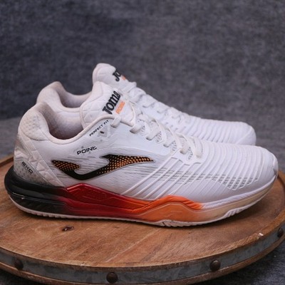 Joma Point Tennis Padel Court Shoes Mens Size 11.5 US White Orange Pickleball